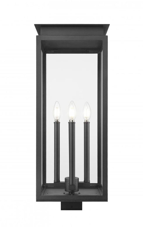 Z-Lite Nova 4 Light Outdoor Post Mount Fixture in Black Finish Model: 5018PHBS-BK