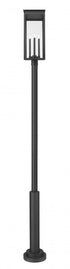 Z-Lite Nova 4 Light Outdoor Post Mounted Fixture in Black Finish Model: 5018PHBR-5010P-BK