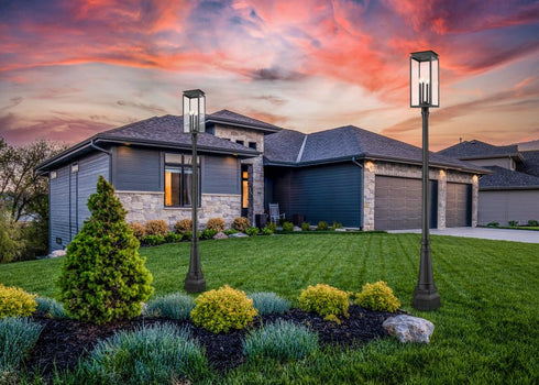 Z-Lite Nova 4 Light Outdoor Post Mounted Fixture in Black Finish Model: 5018PHBR-564P-BK