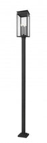 Z-Lite Nova 4 Light Outdoor Post Mounted Fixture in Black Finish Model: 5018PHBS-536P-BK