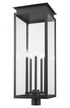 Z-Lite Nova 5 Light Outdoor Post Mount Fixture in Black Finish Model: 5018PHXLR-BK