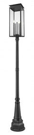 Z-Lite Nova 5 Light Outdoor Post Mounted Fixture in Black Finish Model: 5018PHXLR-564P-BK