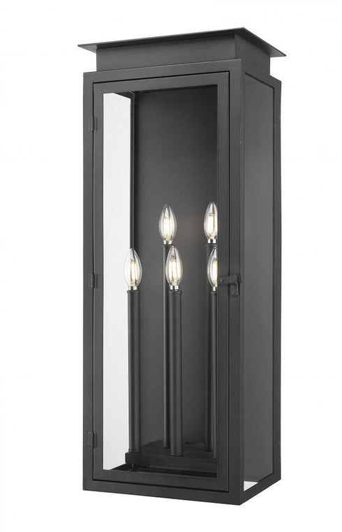 Z-Lite Nova 5 Light Outdoor Wall Light in Black Finish Model: 5018XL-BK