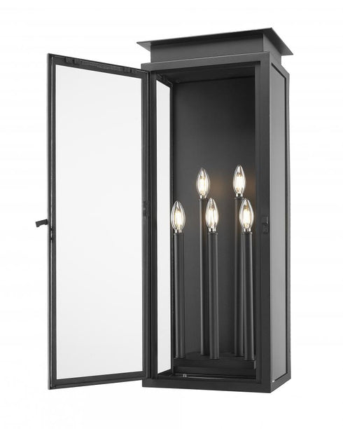 Z-Lite Nova 5 Light Outdoor Wall Light in Black Finish Model: 5018XL-BK