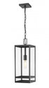 Z-Lite Nuri 1 Light Outdoor Chain Mount Ceiling Fixture in Black Finish Model: 596CHB-BK