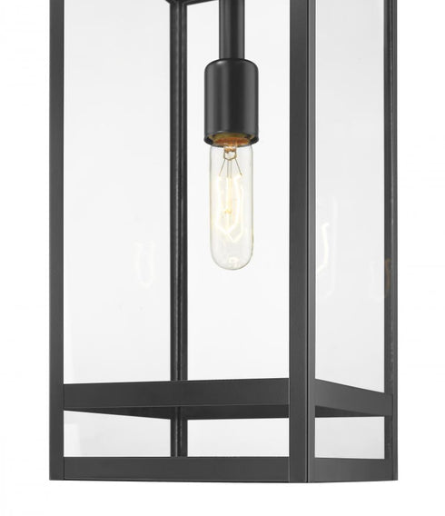 Z-Lite Nuri 1 Light Outdoor Chain Mount Ceiling Fixture in Black Finish Model: 596CHB-BK