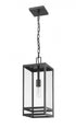 Z-Lite Nuri 1 Light Outdoor Chain Mount Ceiling Fixture in Black Finish Model: 596CHB-BK