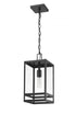 Z-Lite Nuri 1 Light Outdoor Chain Mount Ceiling Fixture in Black Finish Model: 596CHM-BK