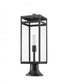 Z-Lite Nuri 1 Light Outdoor Pier Mounted Fixture in Black Finish Model: 596PHBR-553PM-BK