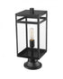 Z-Lite Nuri 1 Light Outdoor Pier Mounted Fixture in Black Finish Model: 596PHMR-553PM-BK
