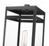 Z-Lite Nuri 1 Light Outdoor Pier Mounted Fixture in Black Finish Model: 596PHMS-SQPM-BK