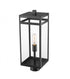 Z-Lite Nuri 1 Light Outdoor Post Mount Fixture in Black Finish Model: 596PHBR-BK