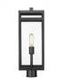Z-Lite Nuri 1 Light Outdoor Post Mount Fixture in Black Finish Model: 596PHBR-BK