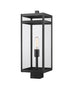 Z-Lite Nuri 1 Light Outdoor Post Mount Fixture in Black Finish Model: 596PHBS-BK