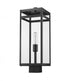 Z-Lite Nuri 1 Light Outdoor Post Mount Fixture in Black Finish Model: 596PHBS-BK