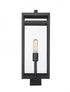 Z-Lite Nuri 1 Light Outdoor Post Mount Fixture in Black Finish Model: 596PHBS-BK