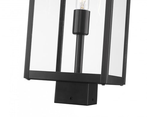 Z-Lite Nuri 1 Light Outdoor Post Mount Fixture in Black Finish Model: 596PHBS-BK