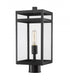 Z-Lite Nuri 1 Light Outdoor Post Mount Fixture in Black Finish Model: 596PHMR-BK