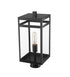 Z-Lite Nuri 1 Light Outdoor Post Mount Fixture in Black Finish Model: 596PHMR-BK
