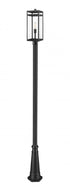 Z-Lite Nuri 1 Light Outdoor Post Mounted Fixture in Black Finish Model: 596PHBR-519P-BK