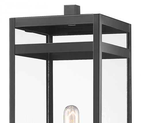 Z-Lite Nuri 1 Light Outdoor Post Mounted Fixture in Black Finish Model: 596PHBR-519P-BK