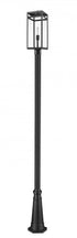Z-Lite Nuri 1 Light Outdoor Post Mounted Fixture in Black Finish Model: 596PHBR-519P-BK