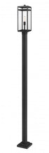 Z-Lite Nuri 1 Light Outdoor Post Mounted Fixture in Black Finish Model: 596PHBS-536P-BK