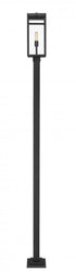 Z-Lite Nuri 1 Light Outdoor Post Mounted Fixture in Black Finish Model: 596PHBS-536P-BK