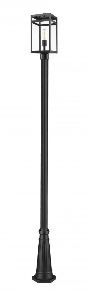 Z-Lite Nuri 1 Light Outdoor Post Mounted Fixture in Black Finish Model: 596PHMR-519P-BK