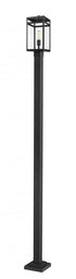 Z-Lite Nuri 1 Light Outdoor Post Mounted Fixture in Black Finish Model: 596PHMS-536P-BK