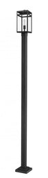 Z-Lite Nuri 1 Light Outdoor Post Mounted Fixture in Black Finish Model: 596PHMS-536P-BK