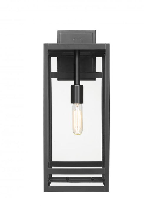 Z-Lite Nuri 1 Light Outdoor Wall Light in Black Finish Model: 596B-BK