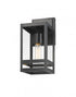 Z-Lite Nuri 1 Light Outdoor Wall Light in Black Finish Model: 596S-BK