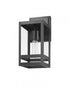 Z-Lite Nuri 1 Light Outdoor Wall Light in Black Finish Model: 596S-BK