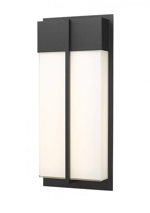 Z-Lite Nyx 2 Light Outdoor Wall Light in Black Finish Model: 5014M-BK-LED