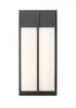 Z-Lite Nyx 2 Light Outdoor Wall Light in Black Finish Model: 5014M-BK-LED