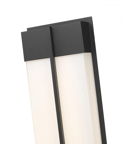 Z-Lite Nyx 2 Light Outdoor Wall Light in Black Finish Model: 5014M-BK-LED