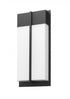 Z-Lite Nyx 2 Light Outdoor Wall Light in Black Finish Model: 5014M-BK-LED
