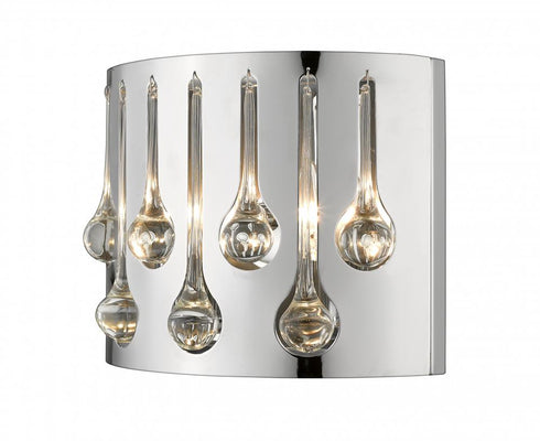 Z-Lite Oberon 2 Light Wall Sconce in Chrome Finish Model: 453R2S-CH