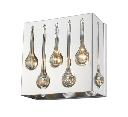 Z-Lite Oberon 2 Light Wall Sconce in Chrome Finish Model: 453SQ2S-CH