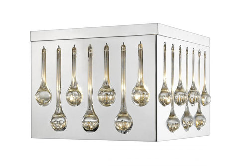 Z-Lite Oberon 4 Light Flush Mount in Chrome Finish Model: 453SQF13CH