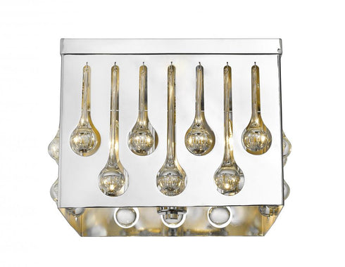 Z-Lite Oberon 4 Light Flush Mount in Chrome Finish Model: 453SQF13CH