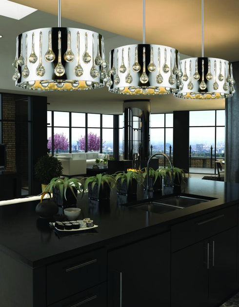 Z-Lite Oberon 4 Light Pendant in Chrome Finish Model: 453-16CH