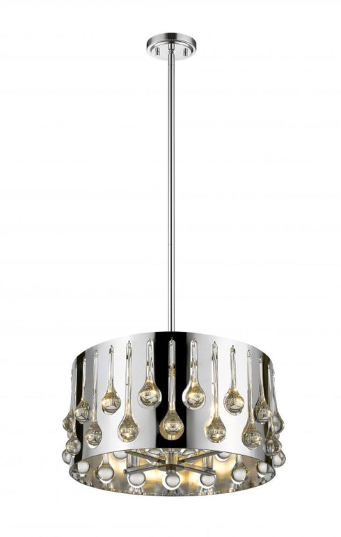 Z-Lite Oberon 4 Light Pendant in Chrome Finish Model: 453-16CH