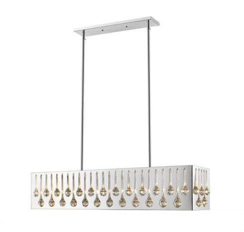 Z-Lite Oberon 7 Light Linear Chandelier in Chrome Finish Model: 453-43CH