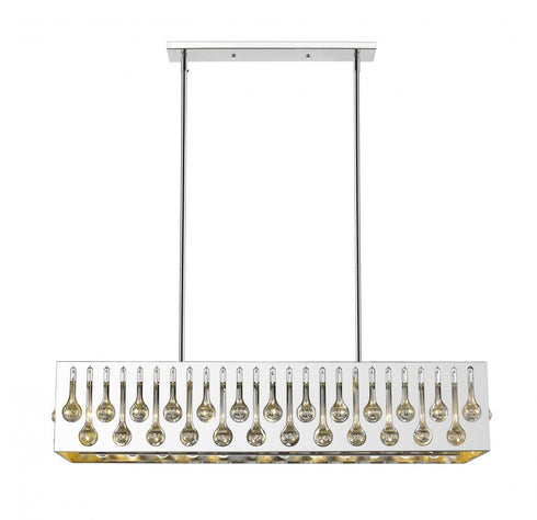 Z-Lite Oberon 7 Light Linear Chandelier in Chrome Finish Model: 453-43CH