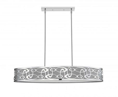 Z-Lite Opal 8 Light Linear Chandelier in Chrome Finish Model: 195-55CH