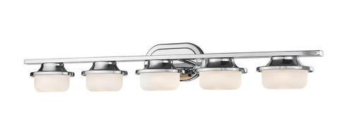 Z-Lite Optum 5 Light Vanity in Brushed Nickel Finish Model: 1917-5V-BN-LED