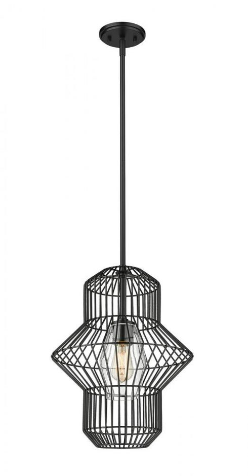Z-Lite Orsay 1 Light Pendant in Matte Black Finish Model: 1941P15-MB