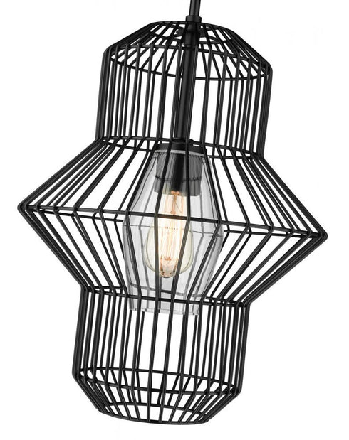 Z-Lite Orsay 1 Light Pendant in Matte Black Finish Model: 1941P15-MB